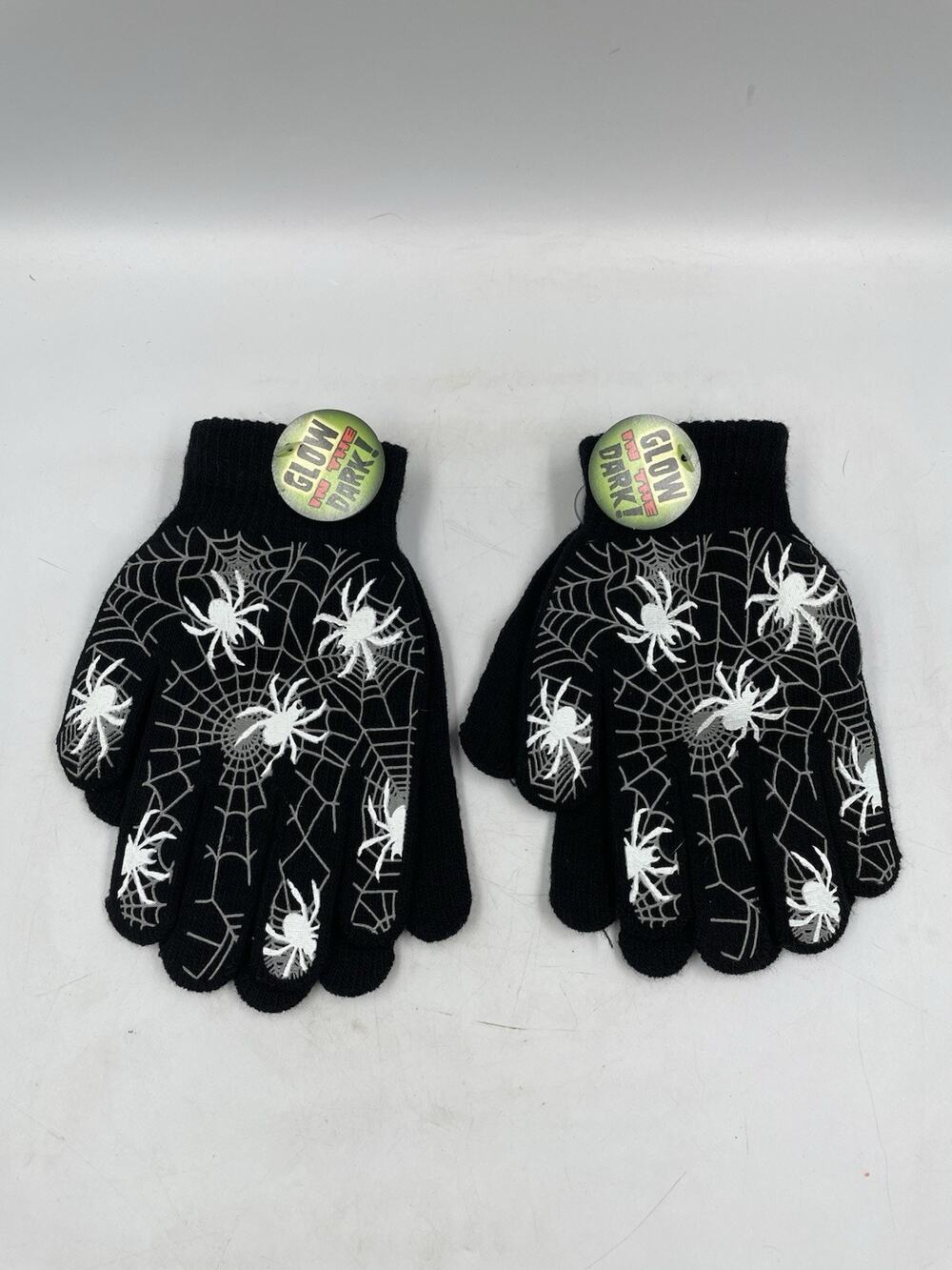 Glow In The Dark Spider Gloves Adult One Size